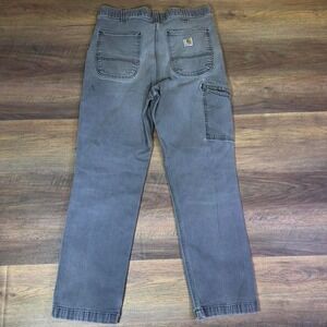 Carhartt Relaxed Fit Carpenter Pants 34x32 Gray Workwear (Distressed)